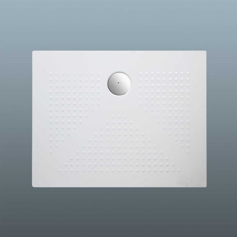 Kiamami Valentina - Receveur De Douche En Céramique Blanche 70X90 Avec Une Hauteur De 3 Cm Delfino