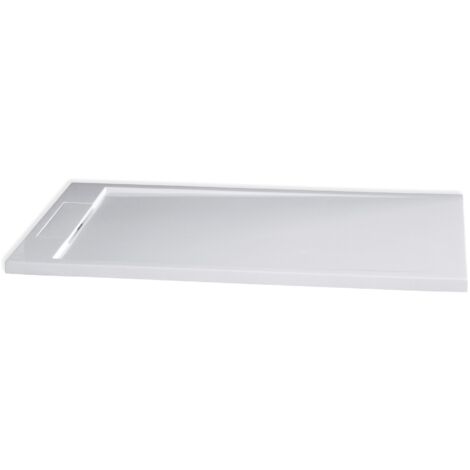 Receveur de douche en pierre solide (solid stone) M2480CW blanc brillant 140x80x3,5cm
