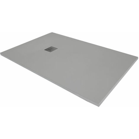 Receveur de douche en résine extra plat à poser 80x140cm - ciment - RIO