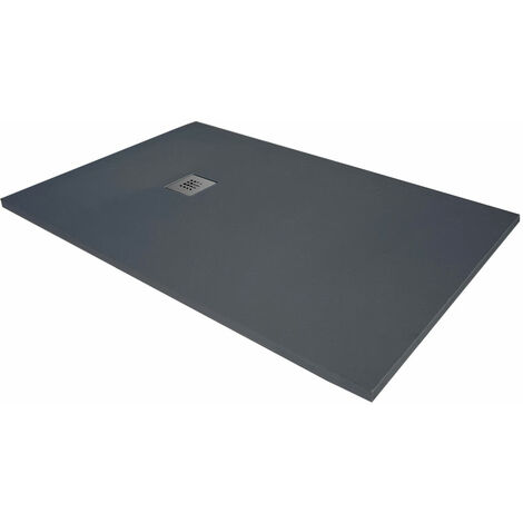 Receveur de douche en résine extra plat à poser 90x120cm - anthracite - RIO