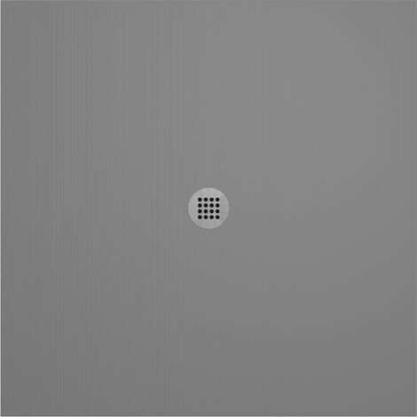 Receveur de douche en résine extra plat à poser 90x90cm - ciment - RONDA