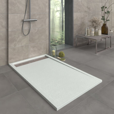 Receveur de douche en résine modèle Opale Largeur 90 Sable Ral 7035 dimension 90x190 cm