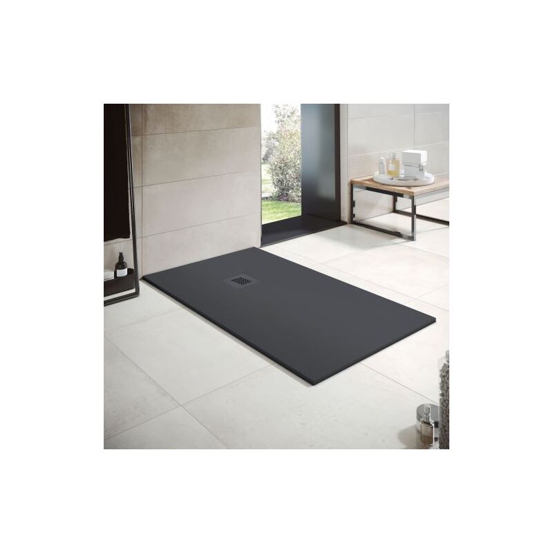 Receveur de douche en résine 90x90cm Graphite Ral 7016