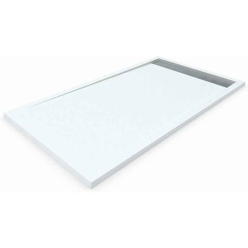 Receveur de douche en résine avec cadre premium Allstone Toutes les tailles - 6 couleurs - Bonde et grille cadeau - Blanc Ral. 9003 90X140 cm
