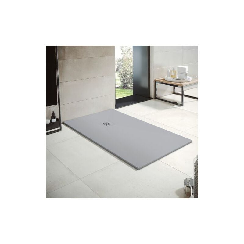 Receveur de douche en résine Largeur 70 Gris Ciment Ral 7040 70x120 cm