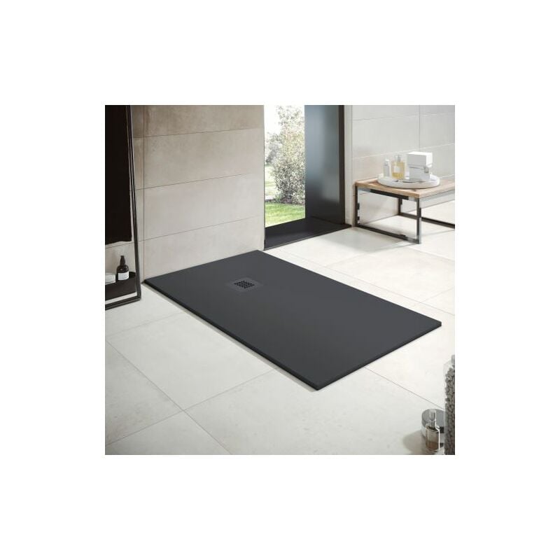 Receveur de douche en résine Largeur 100 Graphite Ral 7016 100x100 cm