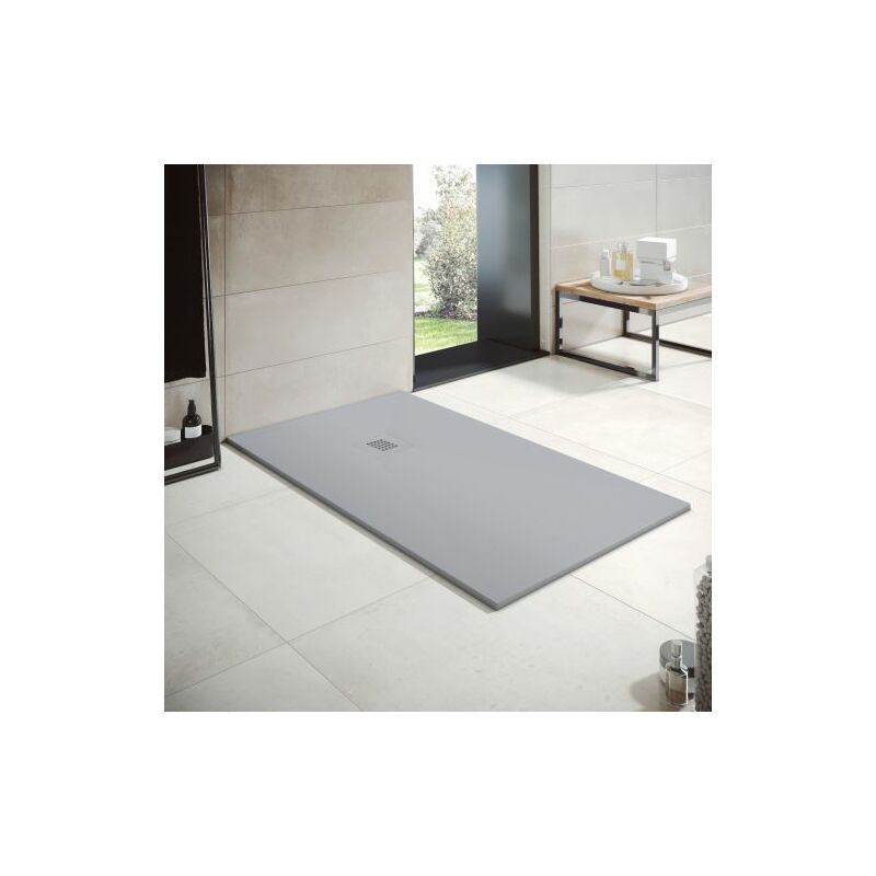Receveur de douche en résine Largeur 90 Gris Ciment Ral 7040 90x110 cm
