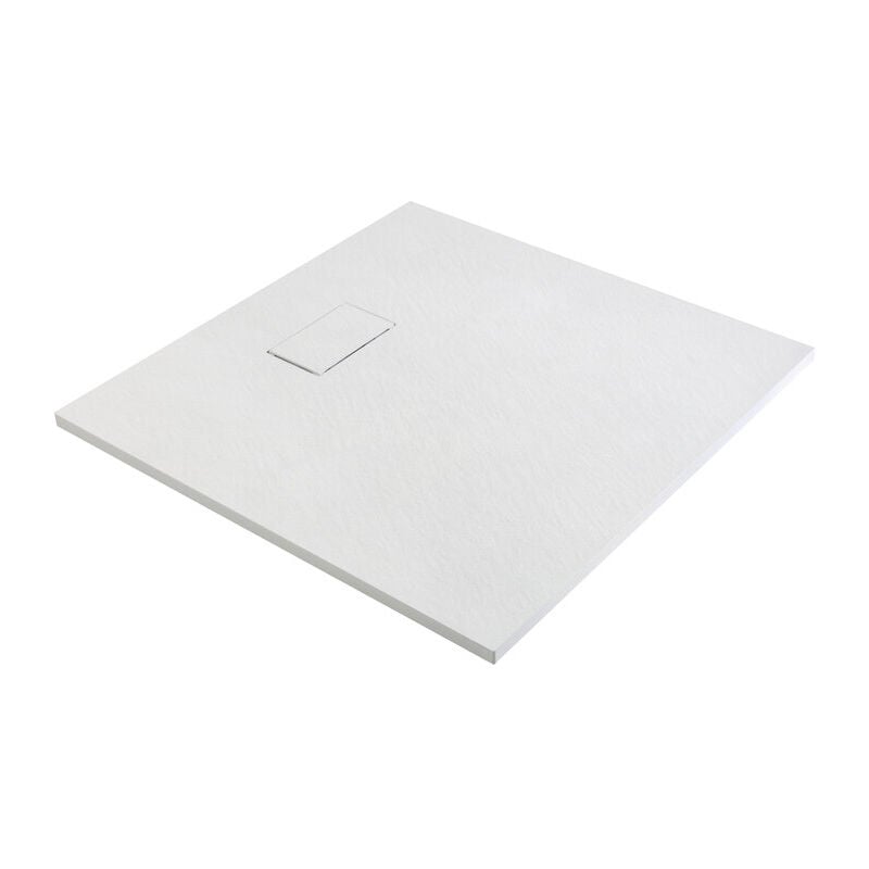 Receveur de douche - Gaïa Odyssea Extra-plat - Blanc effet pierre - l. 80 cm - l. 80 cm