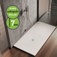 Receveur de douche extra-plat Blanc Polaire + bonde | Collection K