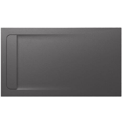 Receveur de douche extra plat en Stonex® Aquos - 1400x800mm - Onyx