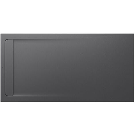 Receveur de douche extra plat en Stonex® Aquos - 2000x1000mm - Gris Ardoise