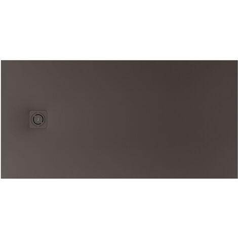 Receveur de douche extra plat en Stonex® Terran-N + Grille Twist - 1000x800mm - Café