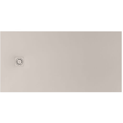 Receveur de douche extra plat en Stonex® Terran-N+Grille Twist - 1000x900mm - Beige