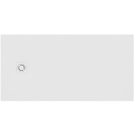 Receveur de douche extra plat en Stonex® Terran-N+Grille Twist - 1000x900mm - Blanc