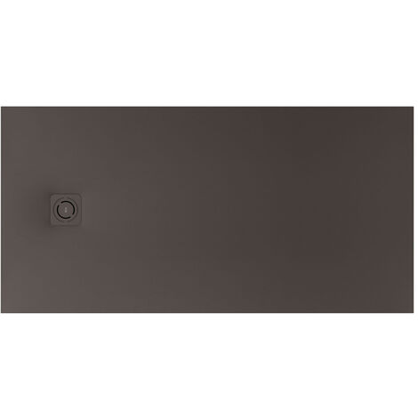 Receveur de douche extra plat en Stonex® Terran-N+Grille Twist - 1000x900mm - Café