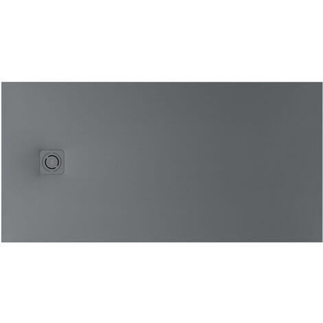 Receveur de douche extra plat en Stonex® Terran-N+Grille Twist - 1000x900mm - Gris Ardoise