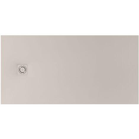 Receveur de douche extra plat en Stonex® Terran-N + Grille Twist - 1200x800mm - Beige