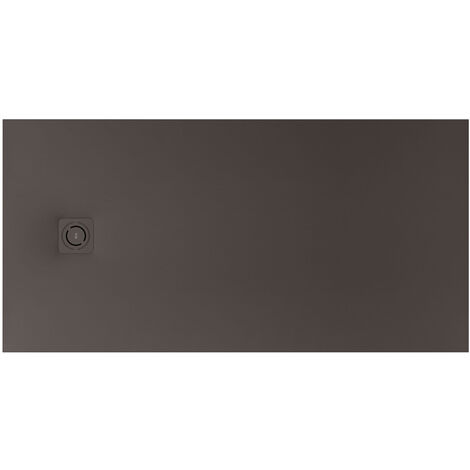 Receveur de douche extra plat en Stonex® Terran-N + Grille Twist - 1200x800mm - Café