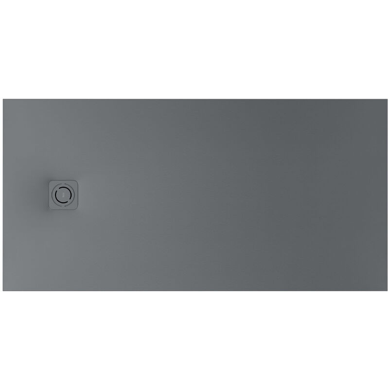 Receveur de douche extra plat en Stonex® Terran-N + Grille Twist - 1200x800mm - Gris ardoise