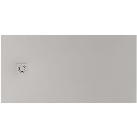 Receveur de douche extra plat en Stonex® Terran-N + Grille Twist - 1200x800mm - Perle