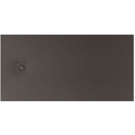 Receveur de douche extra plat en Stonex® Terran-N+Grille Twist - 1200x900mm - Café