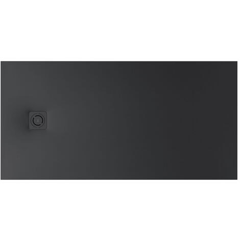 Receveur de douche extra plat en Stonex® Terran-N+Grille Twist - 1200x900mm - Noir