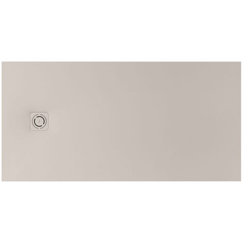 Receveur de douche extra plat en Stonex® Terran-N + Grille Twist - 1400x800mm - Beige