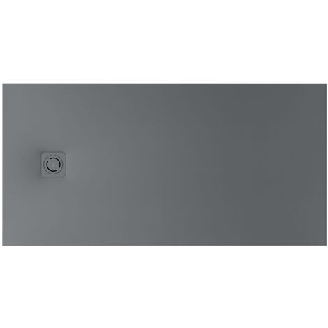 Receveur de douche extra plat en Stonex® Terran-N + Grille Twist - 1400x800mm - Gris ardoise