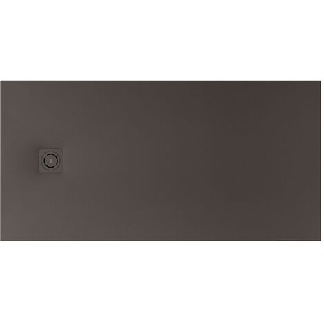 Receveur de douche extra plat en Stonex® Terran-N+Grille Twist - 1400x900mm - Café
