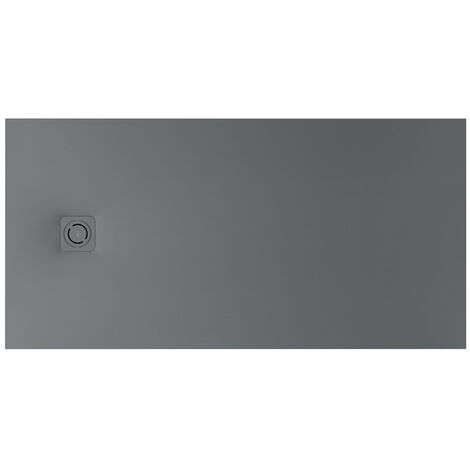 Receveur de douche extra plat en Stonex® Terran-N+Grille Twist - 1400x900mm - Gris ardoise