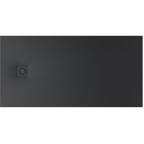 Receveur de douche extra plat en Stonex® Terran-N+Grille Twist - 1400x900mm - Noir
