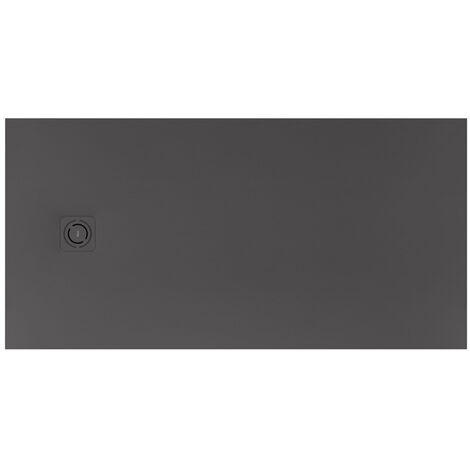 Receveur de douche extra plat en Stonex® Terran-N+Grille Twist - 1400x900mm - Onyx