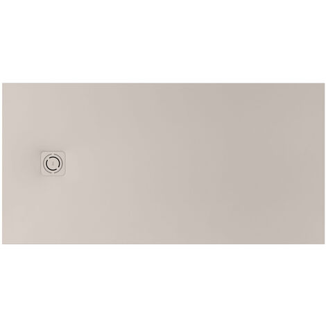 Receveur de douche extra plat en Stonex® Terran-N + Grille Twist - 1600x800mm - Beige