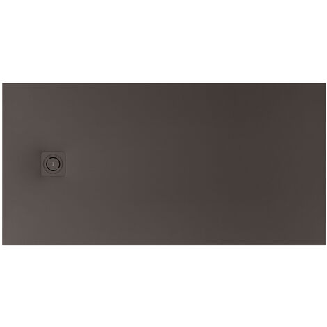 Receveur de douche extra plat en Stonex® Terran-N + Grille Twist - 1600x800mm - Café
