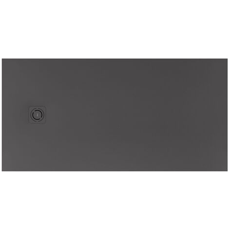 Receveur de douche extra plat en Stonex® Terran-N + Grille Twist - 1600x800mm - Onyx