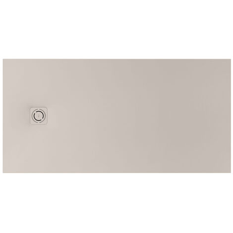 Receveur de douche extra plat en Stonex® Terran-N+Grille Twist - 1600x900mm - Beige
