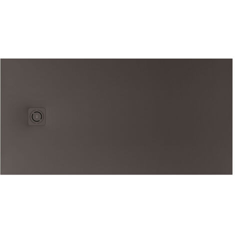 Receveur de douche extra plat en Stonex® Terran-N+Grille Twist - 1600x900mm - Café