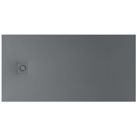 Receveur de douche extra plat en Stonex® Terran-N+Grille Twist - 1600x900mm - Gris ardoise