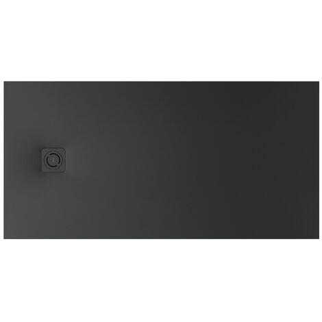 Receveur de douche extra plat en Stonex® Terran-N+Grille Twist - 1600x900mm - Noir