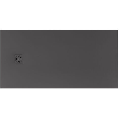 Receveur de douche extra plat en Stonex® Terran-N+Grille Twist - 1600x900mm - Onyx