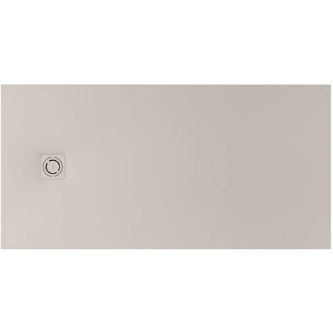Receveur de douche extra plat en Stonex® Terran-N + Grille Twist - 1800x800mm - Beige