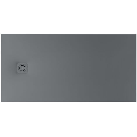Receveur de douche extra plat en Stonex® Terran-N + Grille Twist - 1800x800mm - Gris ardoise