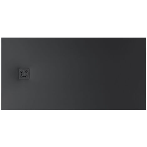 Receveur de douche extra plat en Stonex® Terran-N + Grille Twist - 1800x800mm - Noir
