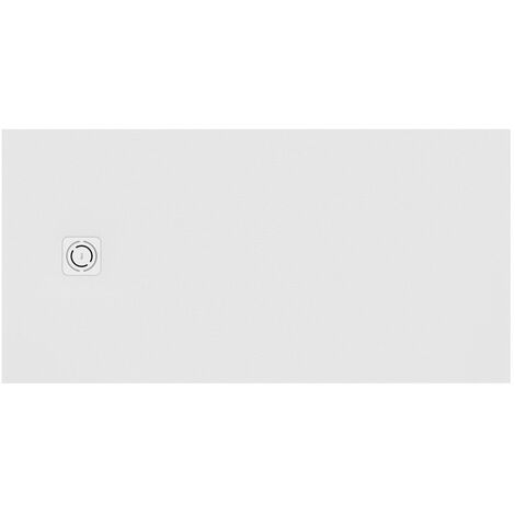 Receveur de douche extra plat en Stonex® Terran-N+Grille Twist - 1800x900mm - Blanc