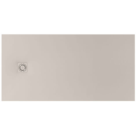 Receveur de douche extra plat en Stonex® Terran-N+Grille Twist - 2000x1000mm - Beige