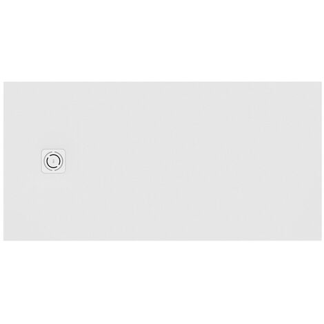 Receveur de douche extra plat en Stonex® Terran-N+Grille Twist - 2000x1000mm - Blanc