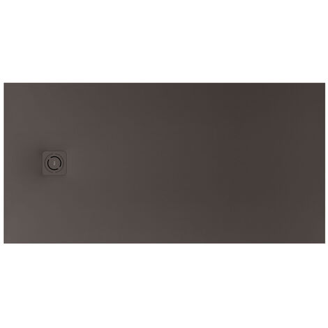 Receveur de douche extra plat en Stonex® Terran-N+Grille Twist - 2000x1000mm - Café