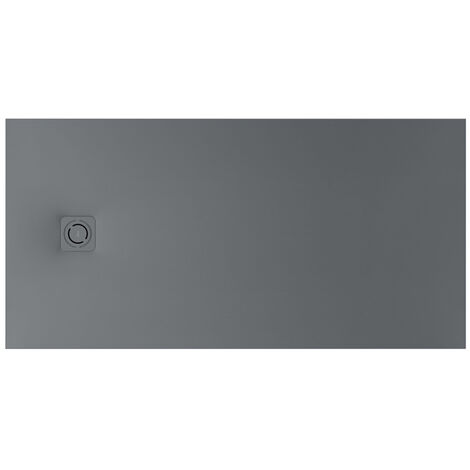 Receveur de douche extra plat en Stonex® Terran-N+Grille Twist - 2000x1000mm - Gris ardoise