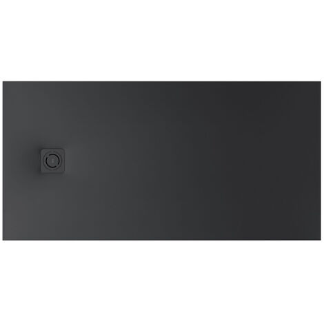 Receveur de douche extra plat en Stonex® Terran-N+Grille Twist - 2000x1000mm - Noir