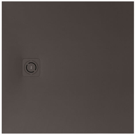 Receveur de douche extra plat en Stonex® "Terran-N"+Grille "Twist"-800x800mm - Café